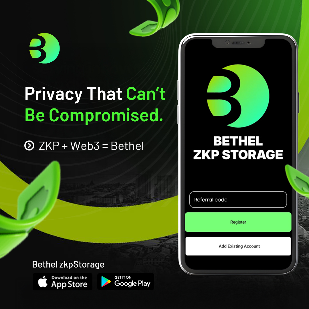 BethelPlatform's tweet image. Bethel combines Zero Knowledge Proofs and decentralized blockchain infrastructure to deliver unmatched data protection. Your data, your rules.

#HackProof #Web3Storage #ZKPAuth #SecureCloudTech