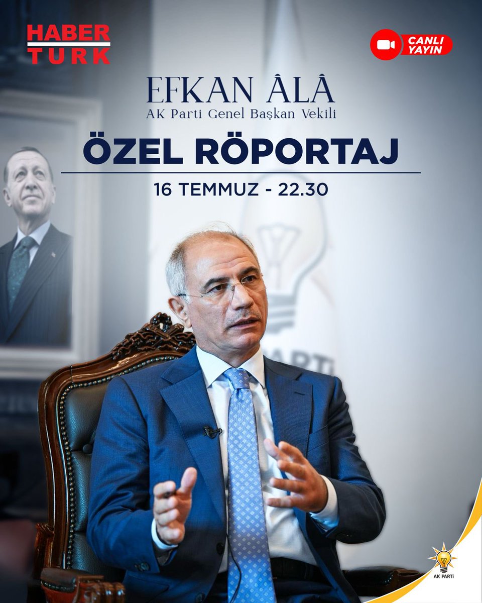 Habertürk’de canlı yayın konuğu olacağım.