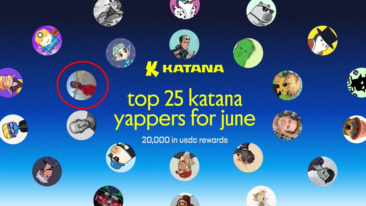 jgonzalezferrer's tweet photo. inspired to come together by these legends.

Iilove how @katana featured the top yappers. well done! https://t.co/DfFEC6AGK0