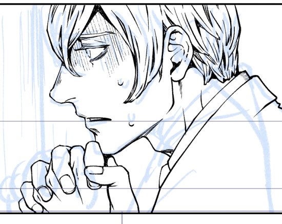 こちらは23話の線画作業。 走っている後ろ姿はコヨーテです。22話に