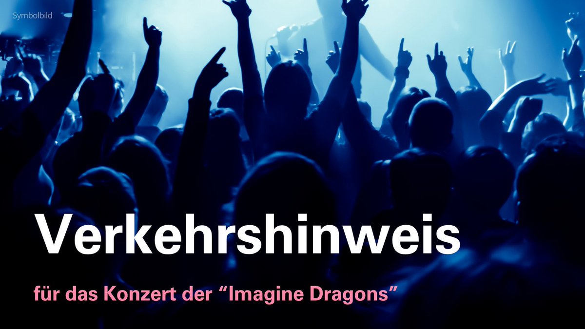#VerkehrHH #ImagineDragons 

🚨 Verkehrshinweis für das Konzert im Volksparkstadion 🚨

Heute Abend ab 20 Uhr findet das Konzert der Band „Imagine Dragons“ statt. Es werden bis zu 45.000 Zuschauer erwartet. Wir bitten für die Anreise zu berücksichtigen, dass die Anzahl der