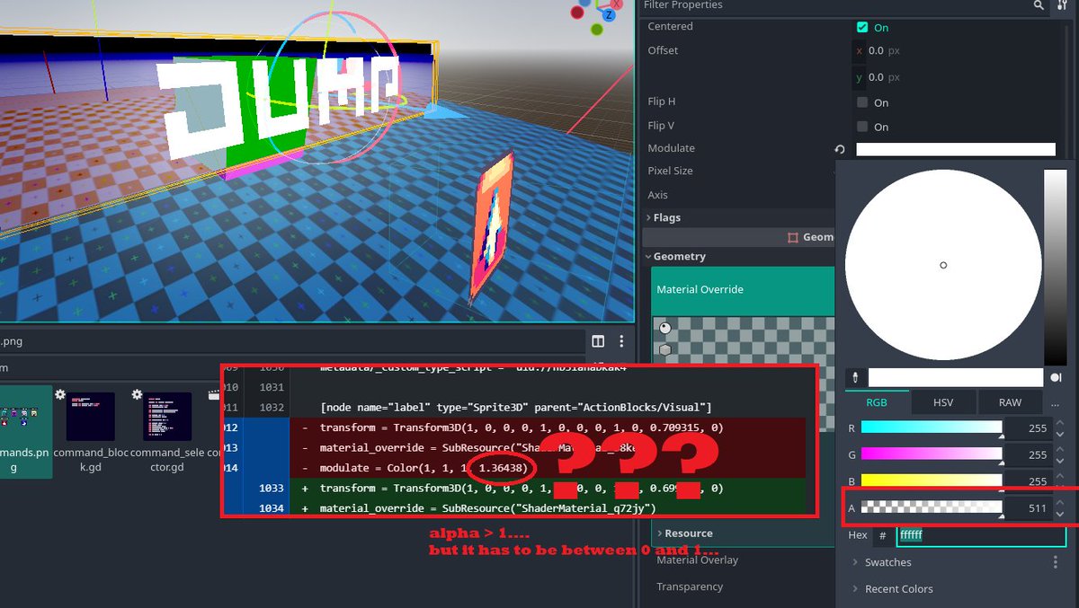 We somehow managed to set an object’s opacity to 136.43% 💀