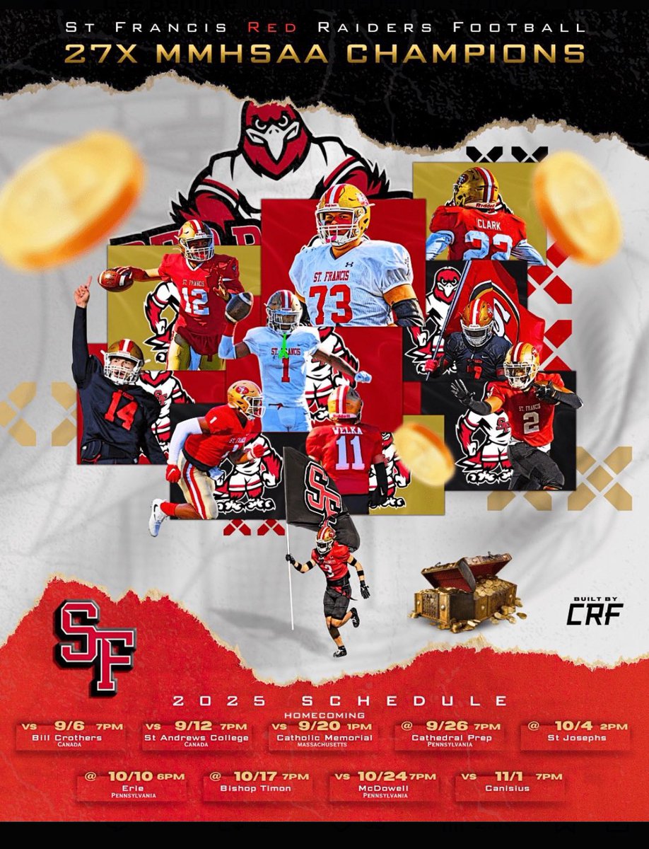 6 more weeks! 💪🏼❤️🖤🏈
#TheresNoOffSeason #redraidersfootball  #rollraiders #saintfrancisfootball #lineman #bigman #seniorseason #iol #riseandgrind