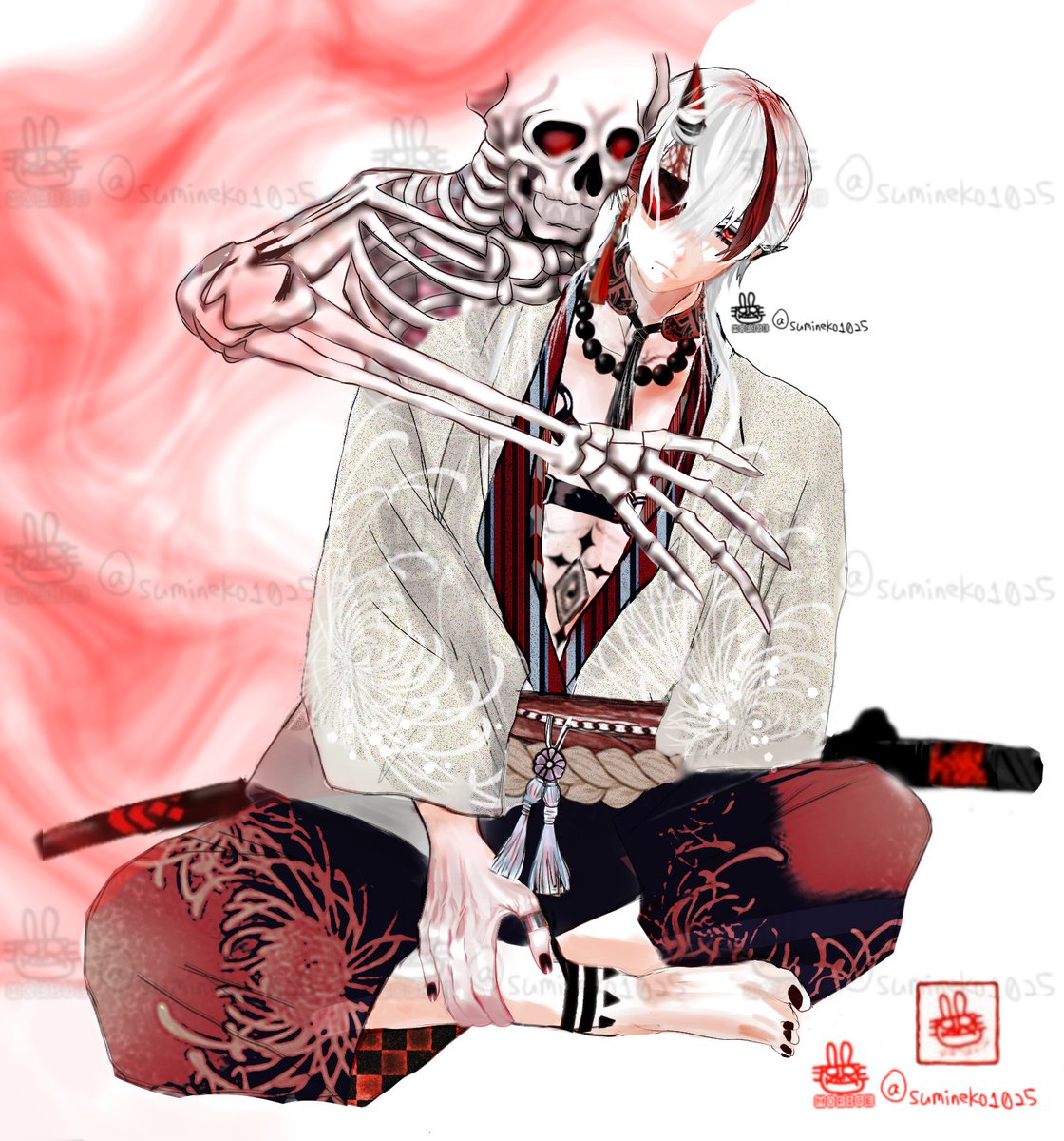 sumineko1025's tweet photo. ＯＣ 
#絵描きさんと繋がりたい 
 #創作イラスト 
 #創作男子
 #創作クラスタフォロー祭り
 #絵柄が好みっていう人にフォローされたい
 #originalillust
 #絵描きさんフォロバ100
#ONI #japanesedemon https://t.co/g39mphem4d