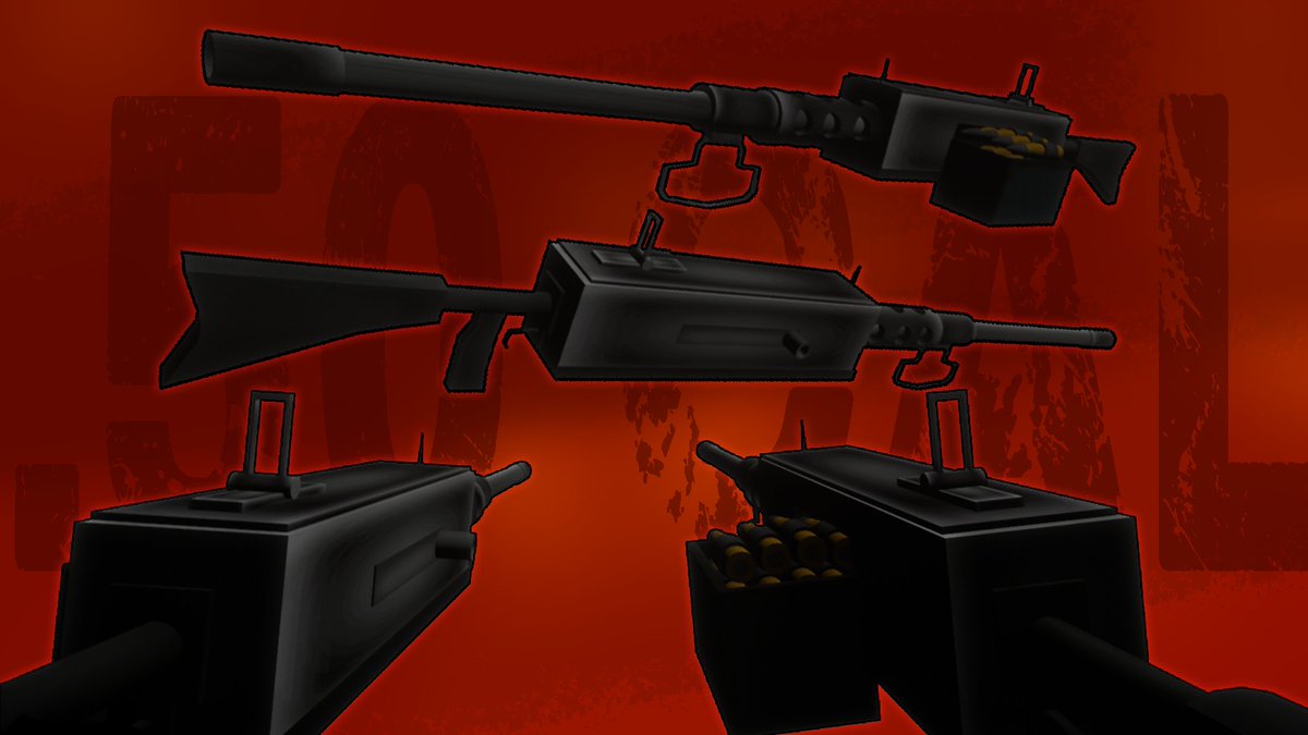 GameDevKS's tweet image. This Heavy MG would typically be impossible for anyone to wield even one alone, good thing you've got the strength to use two at once...