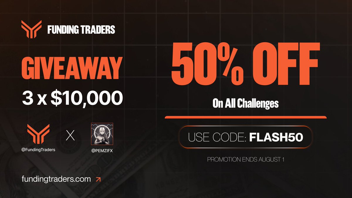 SANKURUFX ๐๐๐ (@pemzifx) on Twitter photo ๐๐ GIVEAWAY TIME ๐๐
3 X 10k ACCOUNT
Rules:
1. Follow
<a href="/PEMZIFX/">SANKURUFX ๐๐๐</a>
@FundingFutures
@FundingTraders
<a href="/StanFXTrading/">Stan FundingTraders.com || FundingFutures.com</a>
@davidkrtinic
2. Like and Retweet
3. Tag 3 friends
4. Repost pinned @FundingTraders ๐๐ GIVEAWAY TIME ๐๐
3 X 10k ACCOUNT
Rules:
1. Follow
<a href="/PEMZIFX/">SANKURUFX ๐๐๐</a>
@FundingFutures
@FundingTraders
<a href="/StanFXTrading/">Stan FundingTraders.com || FundingFutures.com</a>
@davidkrtinic
2. Like and Retweet
3. Tag 3 friends
4. Repost pinned @FundingTraders
