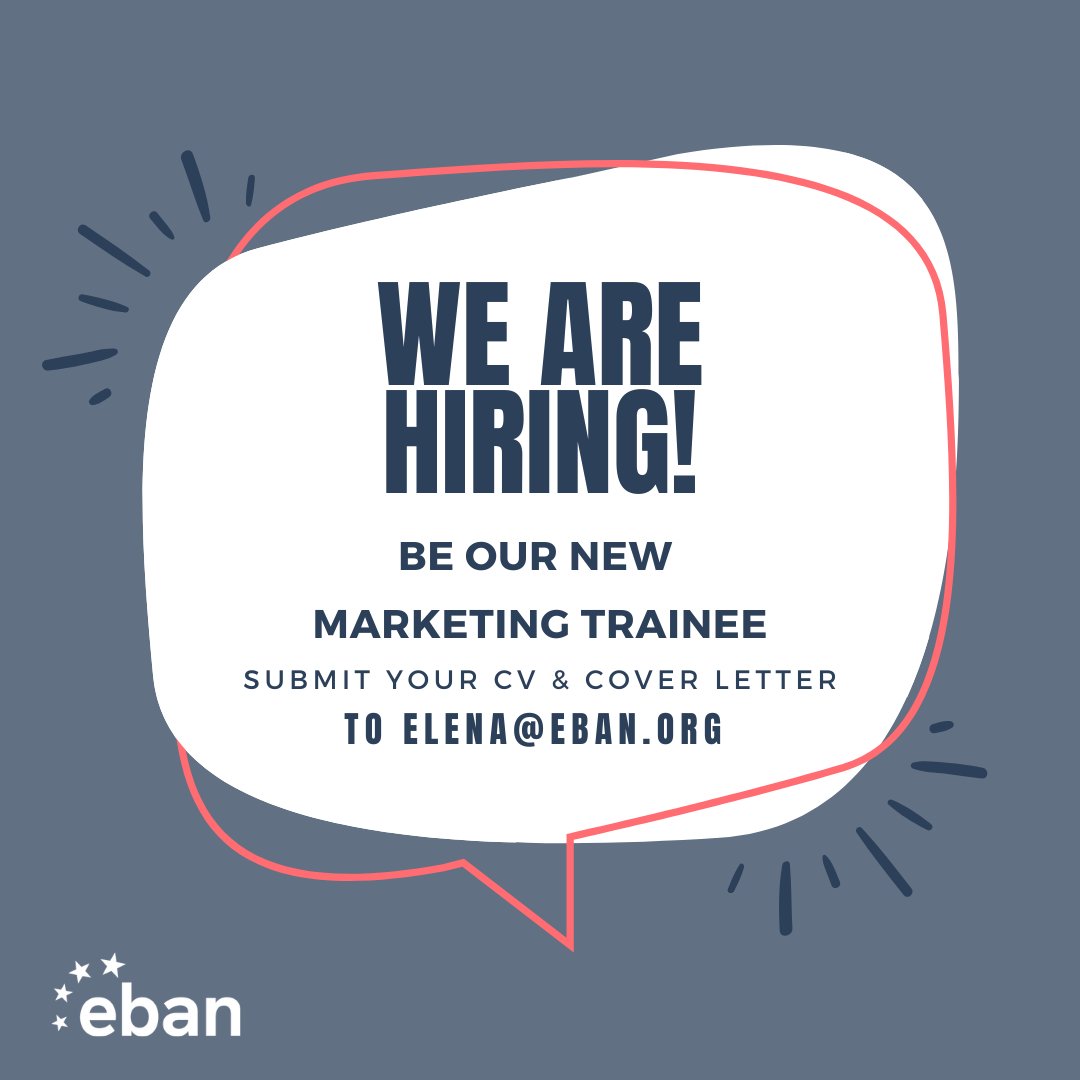 EBAN_org's tweet image. 🚀 We’re hiring! Marketing Trainee at EBAN
📍 Brussels (Hybrid)
💶 €800/month + travel to events
✅ Love marketing, startups, innovation? Join us!
✨ Social media, content, events, EU projects
📅 Apply now: eban.org/eban-team/mark…