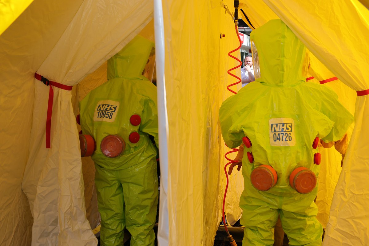 WWLNHS's tweet image. A mock decontamination exercise is currently taking place outside our Emergency Department at the Royal Albert Edward Infirmary. If you see our decontamination tent, don’t be alarmed - it’s a just a practice!