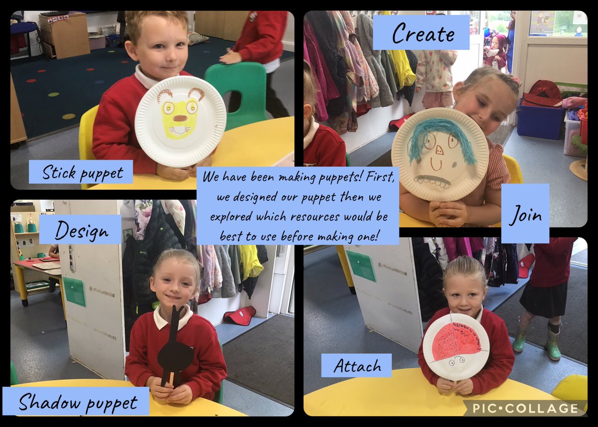 Reception have been busy designing and making puppets this week…