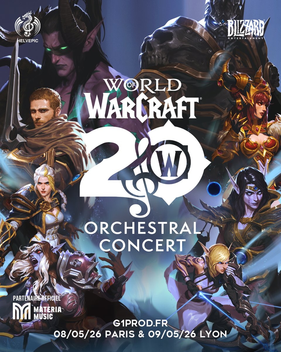 Helvepic (@helvepic) on Twitter photo 🎶With G1 Productions & Blizzard Entertainment, Helvepic is proud to bring "World of Warcraft: 20 Years of Music" to France! 🇫🇷
Celebrate 20 epic years of WoW through its legendary soundtrack. ⚔️🎻
See you in Paris & Lyon, May 2026!
<a href="/Warcraft_FR/">Warcraft FR</a>
#WorldOfWarcraft #WoWConcertTour 🎶With G1 Productions & Blizzard Entertainment, Helvepic is proud to bring "World of Warcraft: 20 Years of Music" to France! 🇫🇷
Celebrate 20 epic years of WoW through its legendary soundtrack. ⚔️🎻
See you in Paris & Lyon, May 2026!
<a href="/Warcraft_FR/">Warcraft FR</a>
#WorldOfWarcraft #WoWConcertTour
