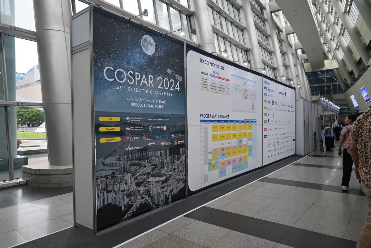 ejrquartz's tweet image. 📆Throwback to one year ago in vibrant Busan for the @CosparHQ Scientific Assembly! EJR-Quartz’s @HiggsSearcher was there capturing content for COSPAR.🪐
🌍Next up: the COSPAR Symposium in November. We’re also looking forward to the next Assembly in 2026!
#space #science #travel