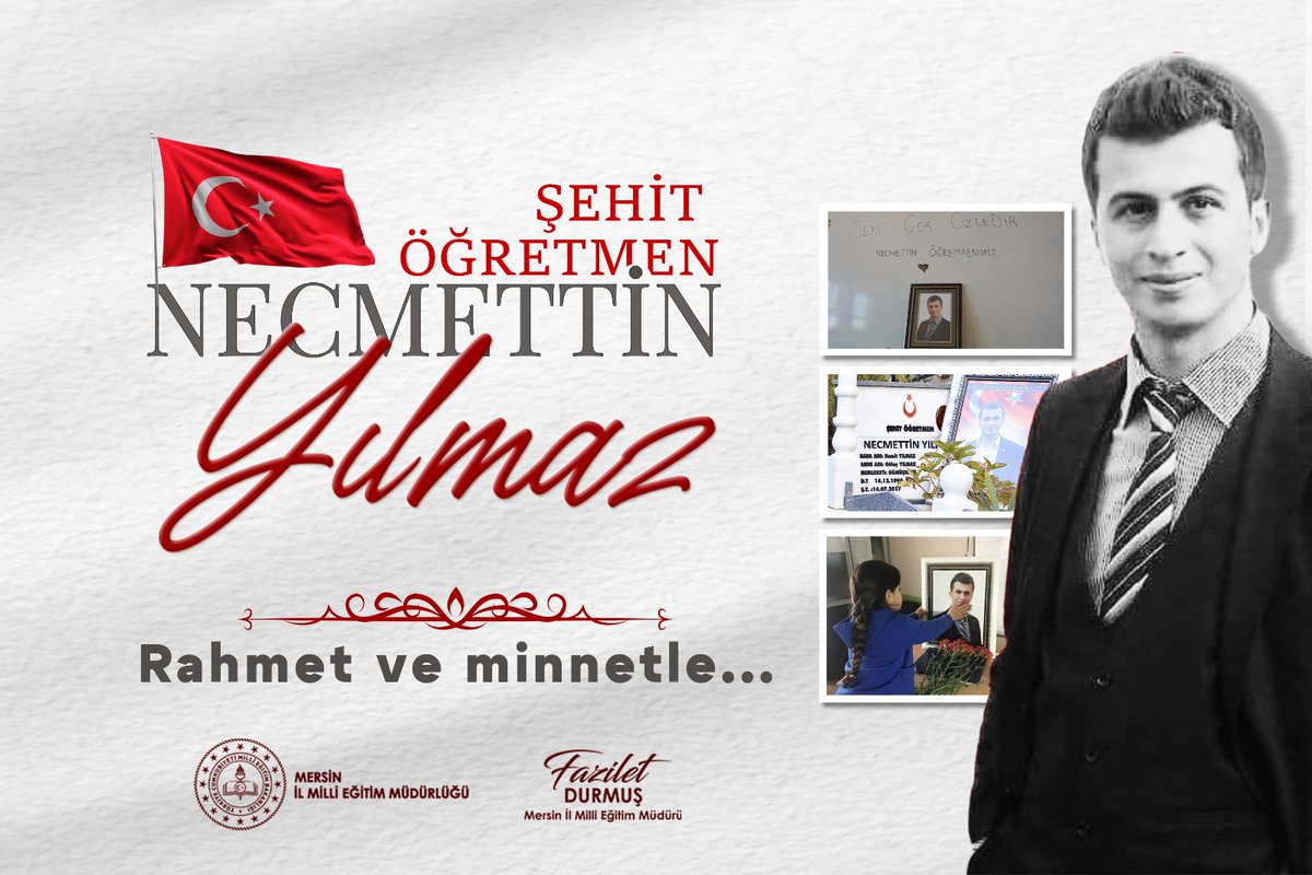 Şehit Öğretmen’imiz Necmettin Yılmaz’ın şehadetinin sekizinci yılında, aziz hatırası tüm evlatlarımızın yüreğinde yankılanmaya devam ediyor. Onu mesleğinden koparan hainlere inat, mesleğine olan sevgisi ve  istikbal sevdası tüm sınıflarımızda her gün yeniden canlanıyor.
Bu