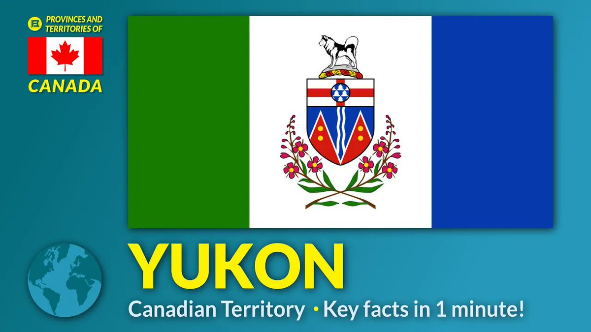 flags_book's tweet image. We continue our feature of the Provinces and Territories of #Canada with #Yukon, the smallest territory by land area. To find out about more about all the Canadian administrative divisions visit #Flagsbook Youtube Channel. #Whitehorse #Klondike #Arctic