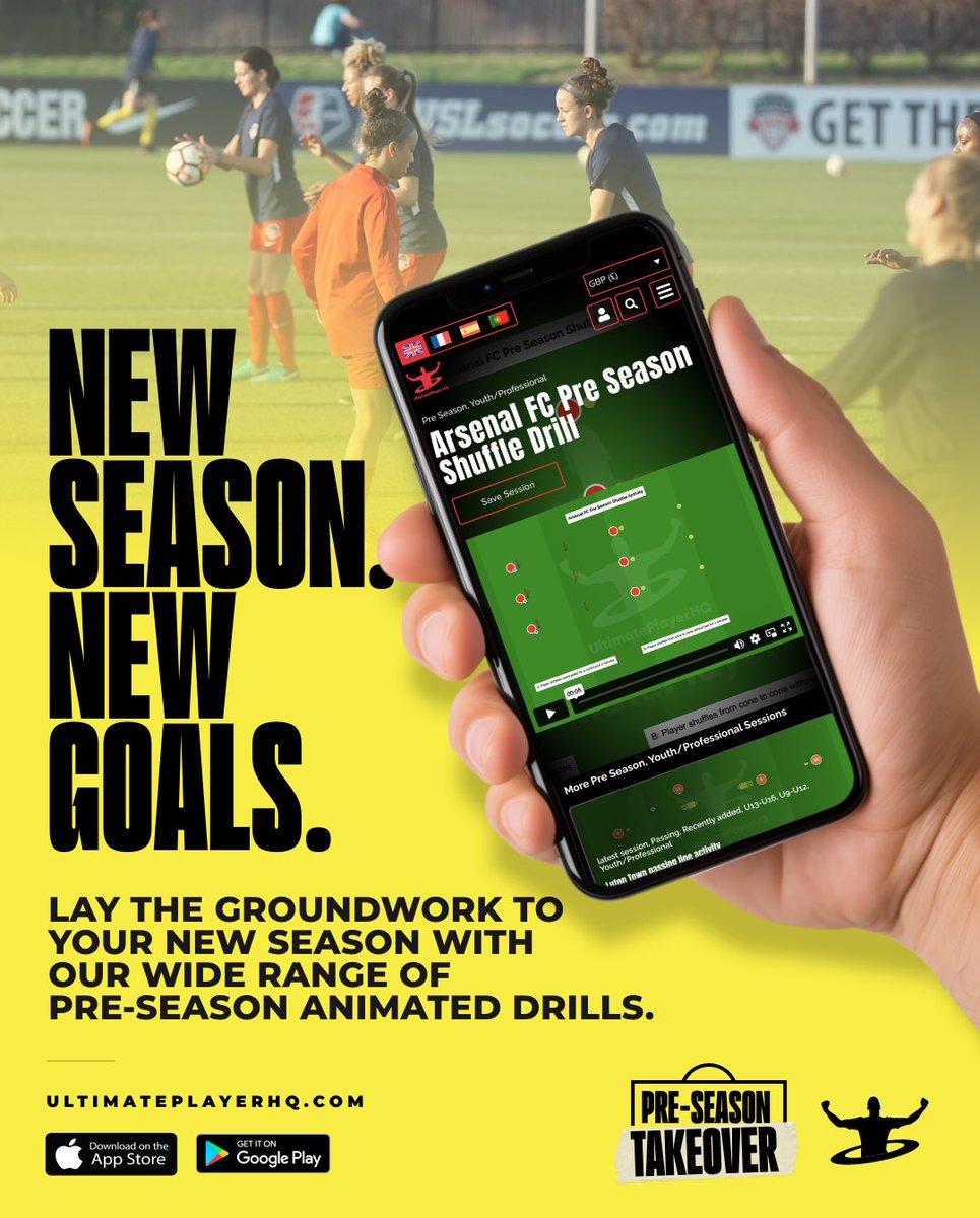 playersessionHQ's tweet image. NEW SEASON. NEW GOALS.

Get inspired and plan your best pre-season yet with animated drills designed to elevate your training. ⚽

👇 Start your journey 👇
🌐 ultimateplayerhq.com

#PreSeasonTakeover #FootballTraining #TrainSmart