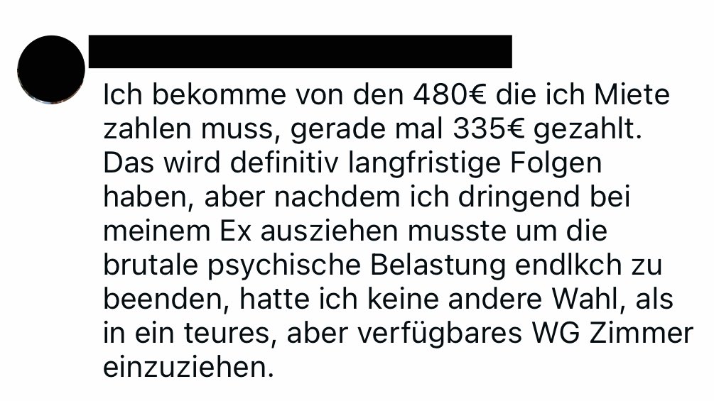 sanktionsfrei's tweet image. Merz: Bürgergeldempfänger*innen wohnen in 20€/m2 Wohnungen, die sich Arbeiter*innen garnicht mehr leisten können!!1!!
Bürgergeldempfänger*innen: