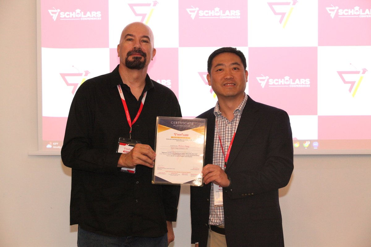 ConferenceAging's tweet image. Honored to have Dr. Weiwei Dang (Baylor College of Medicine, 🇺🇸) as a Keynote Speaker at #WCFA2025! 🧬

His talk on epigenetic &amp;amp; chromatin regulation of aging in stem cells offered deep insights into longevity science.

📸 Swipe for glimpses from his session!

@ScholarsConfer1