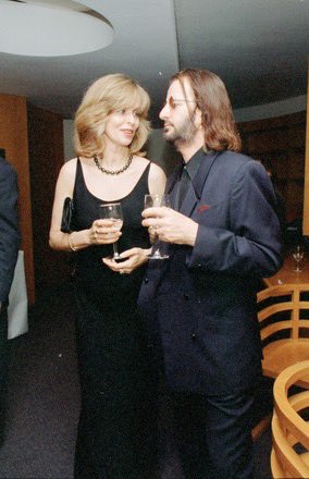 BooksBeatles's tweet image. Ringo Starr and Barbara Bach looking great at an event in 1995.