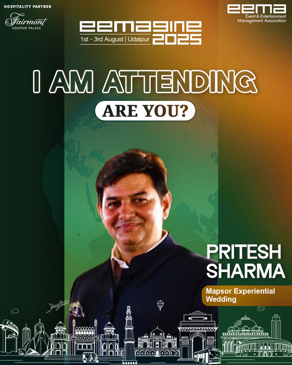 Pritesh Sharma, Director at Mapsor, extends a personal invitation for you to witness this groundbreaking revolution firsthand.

Mark your calendars:

🗓August 1st - 3rd, 2025
📍Fairmont Udaipur Palace 

Register now:

events.eemaindia.com/reg-events/gjd…

#EEMAGINE2025 #EEMAIndia