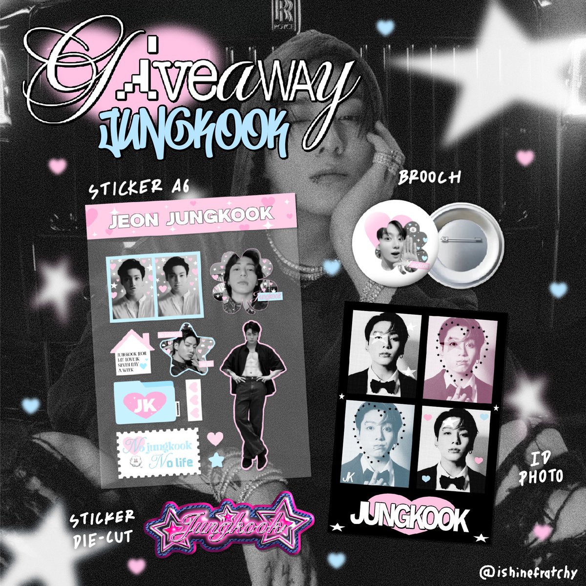 ꒰ pls kind!y rt ꒱
giveaway(💭*) : #JUNGKOOK day ♡ 🐕‍🦺 !

 ☆ on!y 12 set
    
gg form : 30 Aug | time 20:00 
shipping : 50฿.-

💭 for exchange pls dm 

#HAPPYJUNGKOOKDAY