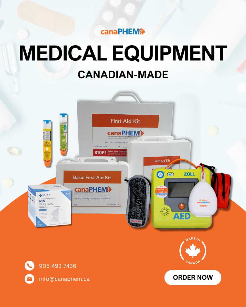 Canadian-Made Medical Equipment: Support local. Stock smart. canaPHEM offers high-quality Canadian-made medical equipment for your clinic, office, or workplace. Contact us to order. canaphem.ca

#ShopCanadian #MedicalSupplies #canaPHEM