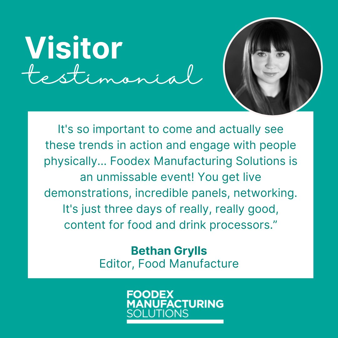 Don’t just take our word for it — hear what our visitors had to say 👏

Here’s what Bethan Grylls, Editor at Food Manufacture, had to say about why industry professionals should visit the event 👇

#FMS2025 #Testimonial #Visitor #Speaker