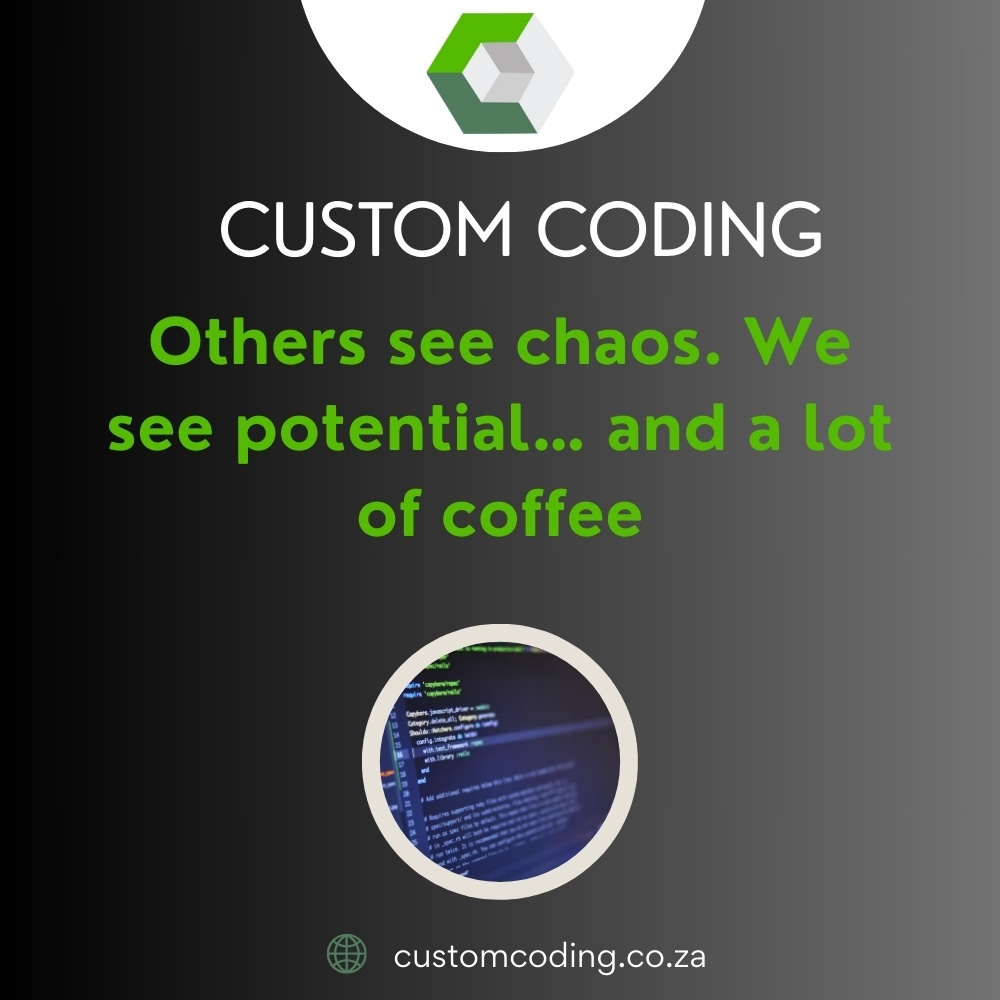 CustomCodingSA's tweet image. Outdated systems don’t scare us.
From VB6 to dusty Access databases to ancient .NET – we know how to modernise legacy code without blowing up your business.
customcoding.co.za/contact/