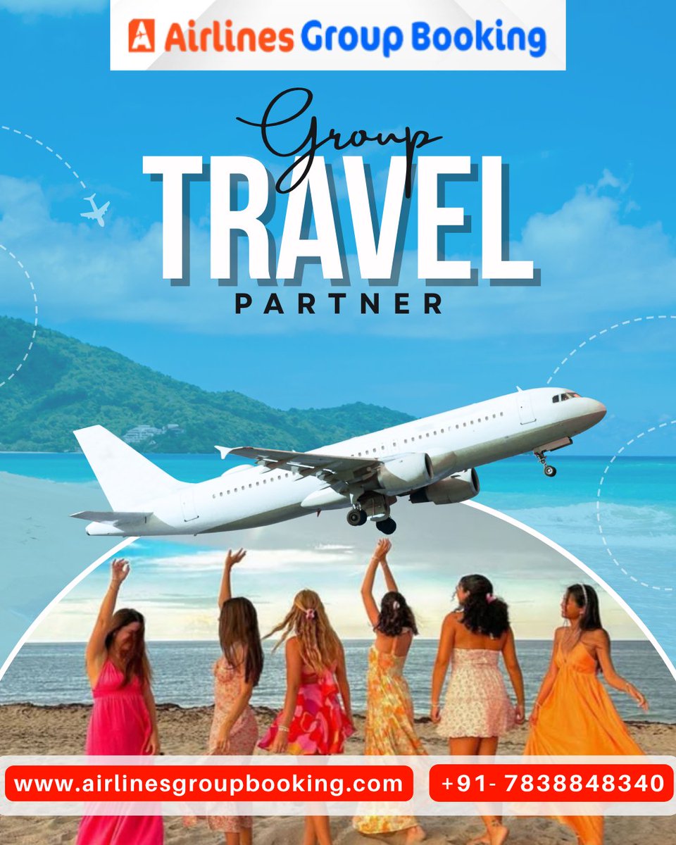 AirGroupBooking's tweet photo. Planning travel for 10 + people? 
Skip the chaos—get one quote, one payment link, &amp; bulk discounts in minutes at AirlinesGroupBooking. Weddings, off‑sites, sports tours—lock seats &amp; save up to 25 %. ✈️💸 #GroupTravel #FlightDeals #TravelSmart https://t.co/0ukw5yGjIL