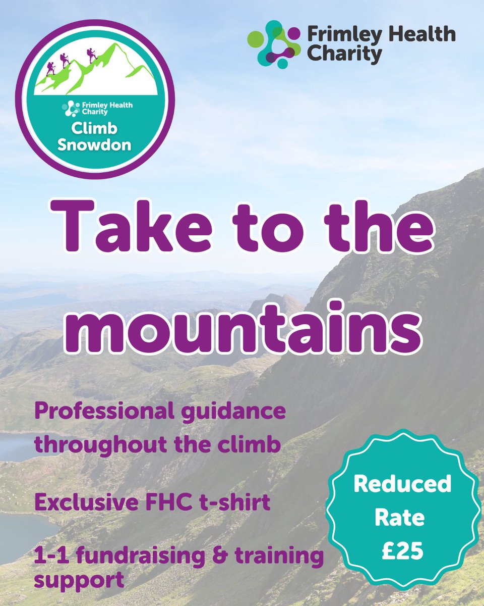 Join us on our extraordinary Mt Snowdon challenge, taking place on Sat 27th Sept.
This is a bucket list achievement, taking you to the top of one of the UK’s highest mountains!
Can't make it? Contact us to arrange another date.
Join #TeamFHC NOW: bit.ly/40lZNMB