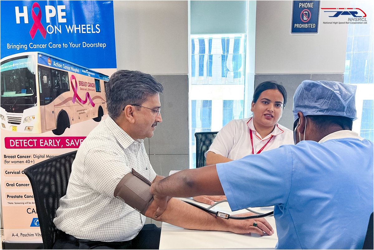 Today, NHSRCL organised a Health Check-up Camp for employees, reinforcing the importance of good health and care within the workplace. A step towards a healthier workforce.