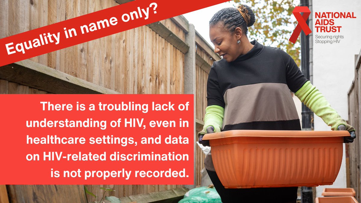 NAT_AIDS_Trust's tweet image. Equality in name only?
Our research uncovers the concerning experience of discrimination for people living with #HIV because of their status across the #UK, with healthcare services and workplaces often breaching the Equality Act.
Find out more
nat.org.uk/news/equality-…