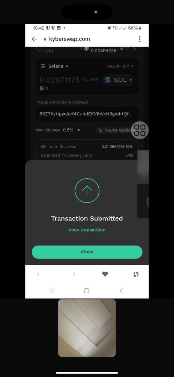 SaneraGermaine's tweet photo. My Sis woke me up today 

All of a sudden she wants to be serious with Web3 🙂

I was like cool how do I help,

She said she wasn’t understanding her own version of Dexscreener,

So I walked her through it,

We researched a token together and when it was time to buy this girl didn’t have Sol 🙂

But she had $8 Usdt in BNB Chain 

Part of me wanted to send her Sol …… But I remembered @KyberNetwork just integrated Solana in their Cross chain Swap 

So I was like Nahhhhhh we’d Bridge that your USDT 😌 I ain’t sending Shiii

I walked her through bridging from BNB to Solana in the most simplest way possible using @KyberNetwork 

Even much simpler than using CEX.

This girl was happy she learnt bridging before learning Swapping 😂😂

If you are still using CEX for cross chain swaps you might want to try Kyberswap 

When you do let me know what you think🤔