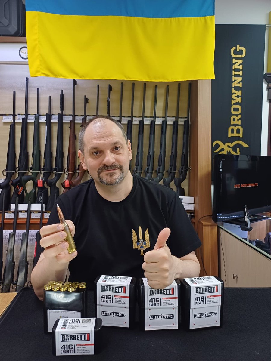 Y_Chornomorets's tweet image. Donate for the longest-range 416 BARRETT MRADELR sniper rifle!!!
‼️There are about 100,000 UAH left to collect to buy 2 rifles at once, thanks to the brilliant Mr. Stephan!!
⬇️In the video, I remind you of the story of Serhiy Poznyak, who, thanks to the Barrett 416 caliber that…