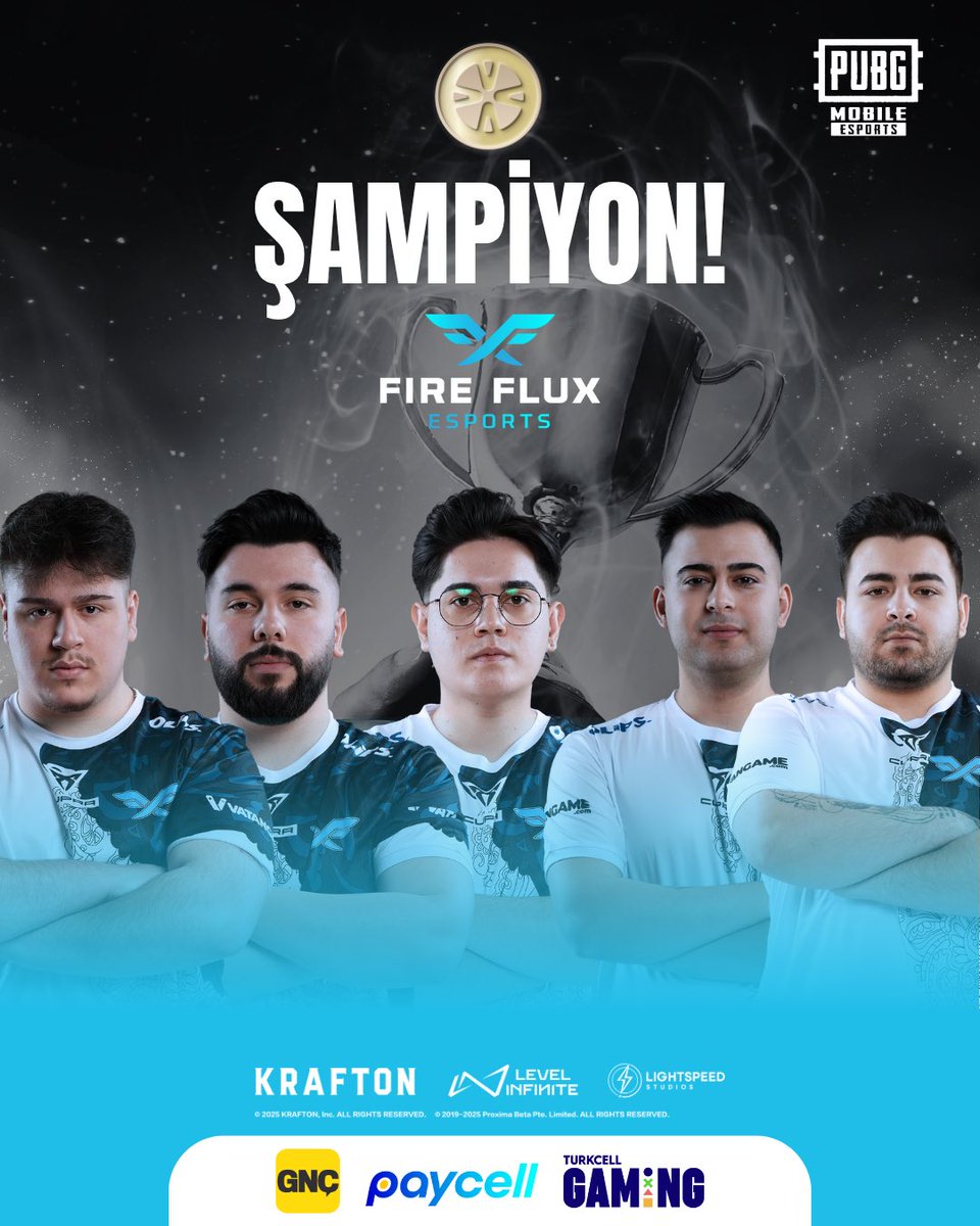 TETO Games (@tetogamestv) on Twitter photo 🏆 Always-ON PUBG MOBILE 2. Sezon Şampiyonu! 🏆
Sezon 3 Aylık 1 turnuvasında <a href="/firefluxesports/">Fire Flux Esports</a> ekibi zirveye ulaştı! 🎯🔥
Rakiplerini geride bırakarak şampiyonluğu kazanan ekip oldu!🏅
Bir sonraki turnuvada görüşmek üzere! 🚀
<a href="/paycell/">Paycell</a> <a href="/Turkcell/">TURKCELL</a> <a href="/gncuygulama/">GNÇ</a> <a href="/PUBGM_TR/">PUBG Mobile Türkiye</a> 🏆 Always-ON PUBG MOBILE 2. Sezon Şampiyonu! 🏆
Sezon 3 Aylık 1 turnuvasında <a href="/firefluxesports/">Fire Flux Esports</a> ekibi zirveye ulaştı! 🎯🔥
Rakiplerini geride bırakarak şampiyonluğu kazanan ekip oldu!🏅
Bir sonraki turnuvada görüşmek üzere! 🚀
<a href="/paycell/">Paycell</a> <a href="/Turkcell/">TURKCELL</a> <a href="/gncuygulama/">GNÇ</a> <a href="/PUBGM_TR/">PUBG Mobile Türkiye</a>
