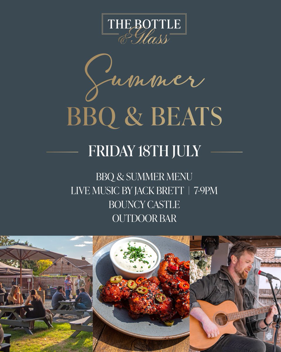 BottleGlassPub's tweet image. Join us this Friday for the ultimate summer get-together! π
Whether you're rounding up the family, meeting friends, or just fancy some chilled al fresco vibes, we've got everything you need - Letβs start the weekend with a bang! π΅π₯
Book your table: bit.ly/3ke9bgX