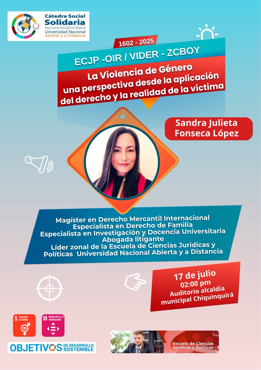 El OIR de las Regiones UNAD (@eloirdelaregion) on Twitter photo <a href="/JaimeLeal_/">Jaime Leal Afanador</a> <a href="/UniversidadUNAD/">Universidad UNAD</a> <a href="/RedEUNAD_/">Red de Egresados UNAD - RedEUNAD</a> <a href="/RedLatinoameri3/">Red Latinoamericana contra La Violencia De Género</a> <a href="/RedDocentesUNAD/">Red Docentes UNAD</a> <a href="/RedestUNAD/">RedDEstudiantes UNAD</a> <a href="/LuzAngelasu/">Luz Angela</a> <a href="/JuanD1195/">Juan David Marin H</a> <a href="/ArgoteSimanca/">OIR MARIA SIMANCA ARGOTE</a> <a href="/Corii_Baena/">♥ČŏЯĭĭŅą ĴøĦāИиǺ♥</a> 🗣️Atención Chiquinquirá !! #CátedraSocialSolidaria:
La violencia de género, una perspectiva desde la
aplicación del derecho y la realidad de la víctima
Desde la Zona Centro Boyacá, el Observatorio Intersistémico Regional y el Servicio Social Unadista <a href="/JaimeLeal_/">Jaime Leal Afanador</a> <a href="/UniversidadUNAD/">Universidad UNAD</a> <a href="/RedEUNAD_/">Red de Egresados UNAD - RedEUNAD</a> <a href="/RedLatinoameri3/">Red Latinoamericana contra La Violencia De Género</a> <a href="/RedDocentesUNAD/">Red Docentes UNAD</a> <a href="/RedestUNAD/">RedDEstudiantes UNAD</a> <a href="/LuzAngelasu/">Luz Angela</a> <a href="/JuanD1195/">Juan David Marin H</a> <a href="/ArgoteSimanca/">OIR MARIA SIMANCA ARGOTE</a> <a href="/Corii_Baena/">♥ČŏЯĭĭŅą ĴøĦāИиǺ♥</a> 🗣️Atención Chiquinquirá !! #CátedraSocialSolidaria:
La violencia de género, una perspectiva desde la
aplicación del derecho y la realidad de la víctima
Desde la Zona Centro Boyacá, el Observatorio Intersistémico Regional y el Servicio Social Unadista