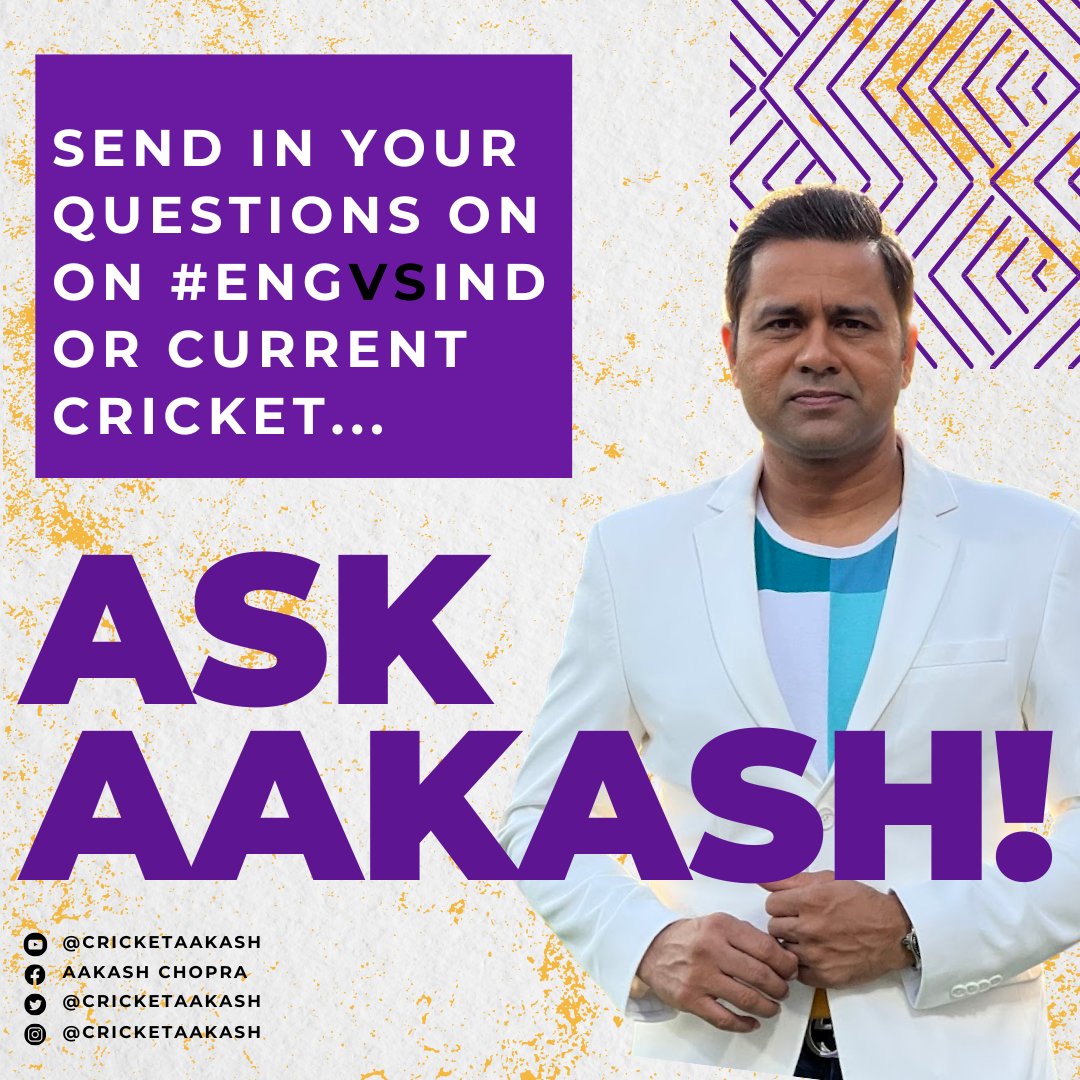 cricketaakash's tweet image. 🎙️ #AskAakash is back! Share all your questions in the comments and I'll answer as many as I can tomorrow morning on #AapKiVani.
