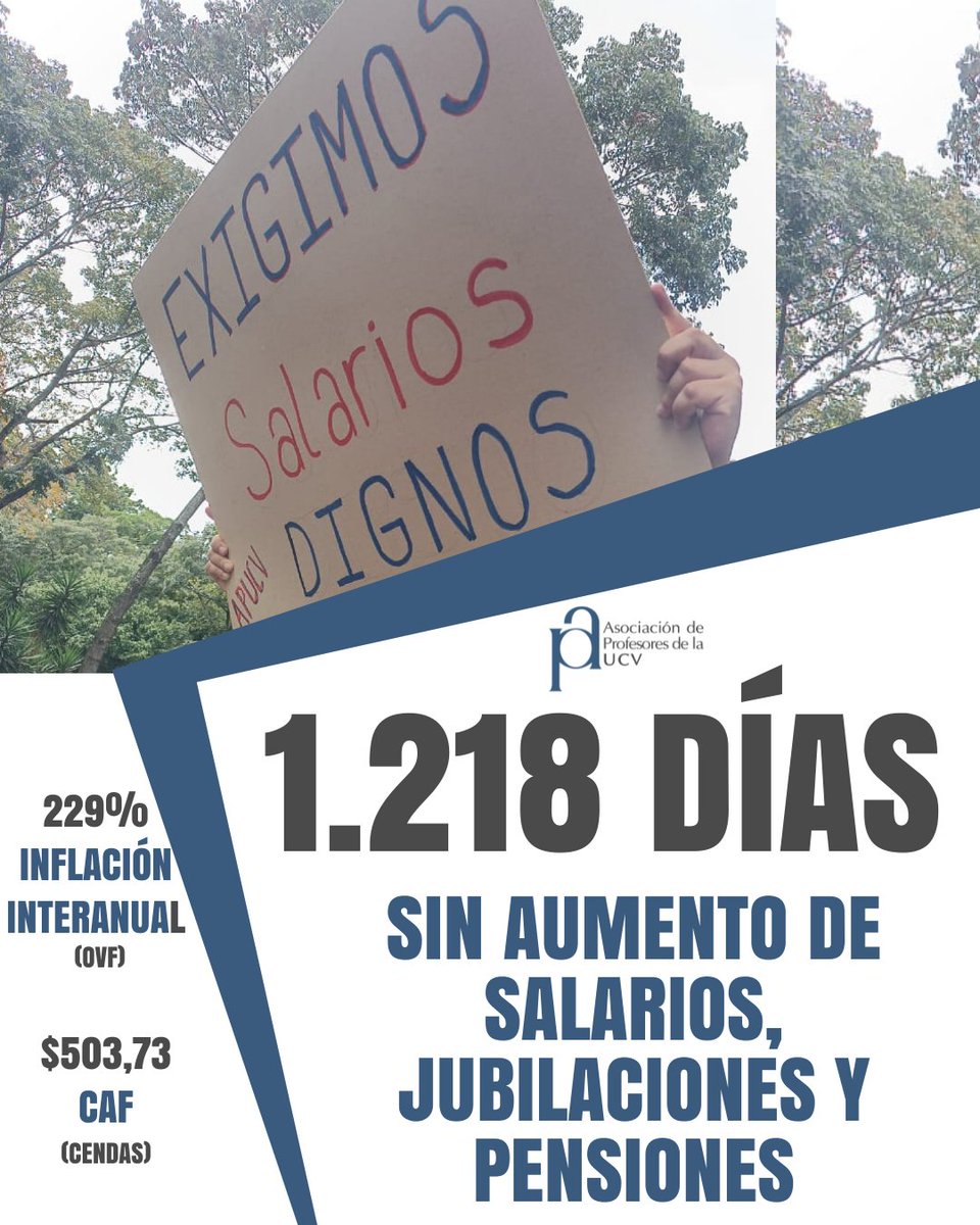 APUCV's tweet image. #UCV #Profesores #Venezuela #SalariosDignosYa #BonoNoEsSalario