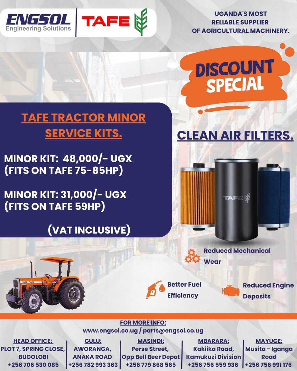 Engineering Solutions (U) Limited (@engsol_ug) on Twitter photo ๐๐๐๐๐๐๐๐ ๐๐๐๐๐!
Keep your tractor engine running strong with our ๐๐๐
๐ ๐๐ข๐ง๐จ๐ซ ๐๐๐ซ๐ฏ๐ข๐๐ ๐๐ข๐ญ.
''๐จ ๐๐๐๐๐ ๐๐๐ ๐๐๐๐๐๐ ๐๐๐๐๐ ๐๐๐๐ ๐ป๐จ๐ญ๐ฌ ๐๐๐๐๐๐๐'๐ ๐๐๐๐๐๐ ๐๐๐๐๐๐๐ ๐๐๐๐๐๐, ๐๐๐๐๐๐๐๐๐ ๐๐๐๐๐๐๐๐ ๐๐๐๐๐!
Keep your tractor engine running strong with our ๐๐๐
๐ ๐๐ข๐ง๐จ๐ซ ๐๐๐ซ๐ฏ๐ข๐๐ ๐๐ข๐ญ.
''๐จ ๐๐๐๐๐ ๐๐๐ ๐๐๐๐๐๐ ๐๐๐๐๐ ๐๐๐๐ ๐ป๐จ๐ญ๐ฌ ๐๐๐๐๐๐๐'๐ ๐๐๐๐๐๐ ๐๐๐๐๐๐๐ ๐๐๐๐๐๐, ๐๐๐๐๐๐๐๐๐