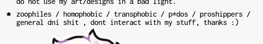 pinewoif's tweet photo. @NEUTERRED https://t.co/bwFjdao3Vi .  i'd appreciate if you took this down and did not use my art, as what you are doing is against my TOS. refusal to do so will be met with action. https://t.co/K1fdtCetgu