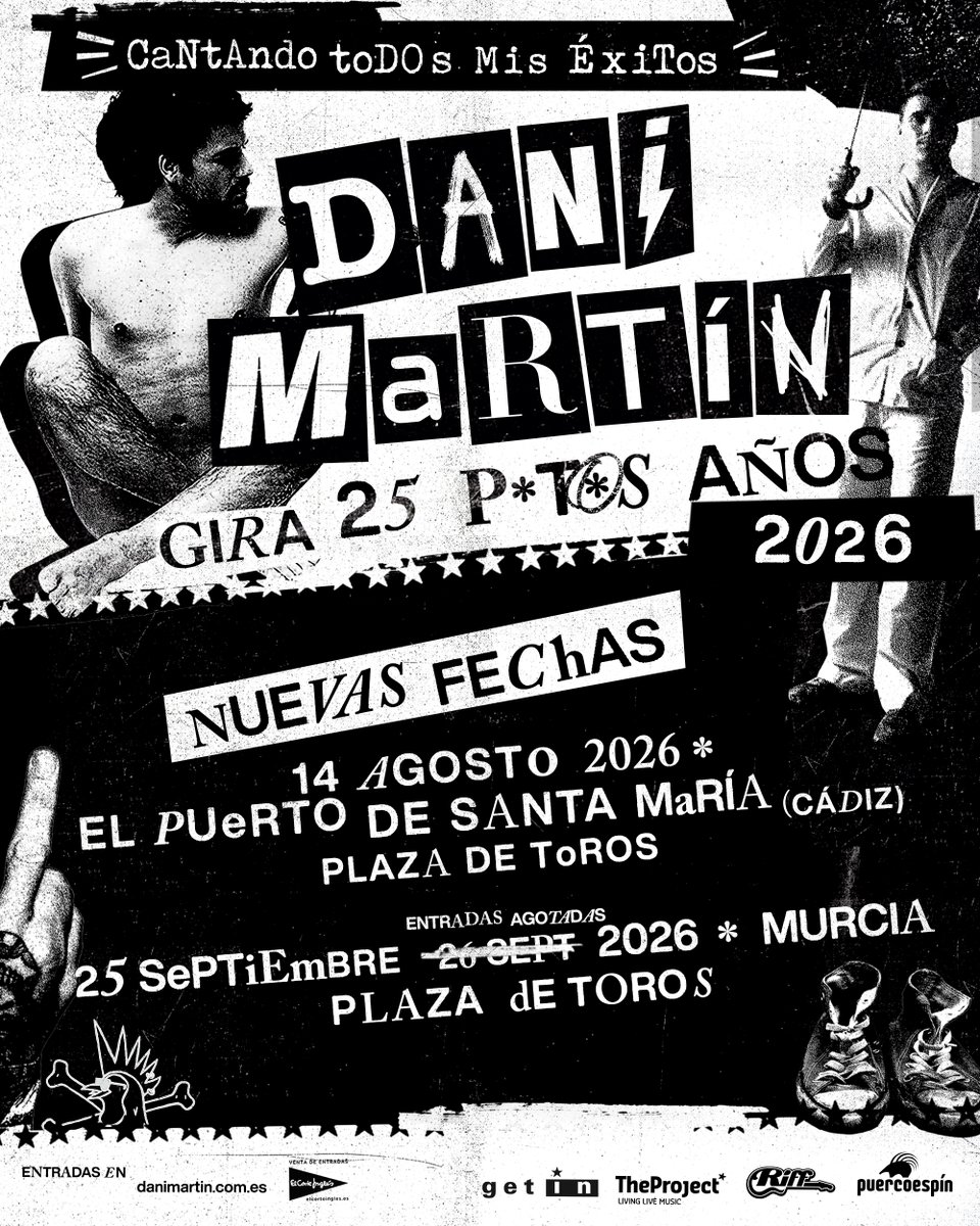 Habéis agotado la plaza de toros de Murcia a más de un año, como muchas otras ciudades. Va a ser la gira de nuestra vida, lo sé. 
Gracias de corazón ♥️ 
Y añadimos, con mucho amor, El Puerto de Santa María. Por primera vez en mi vida, en mi Cai de mi alma para agosto del año que
