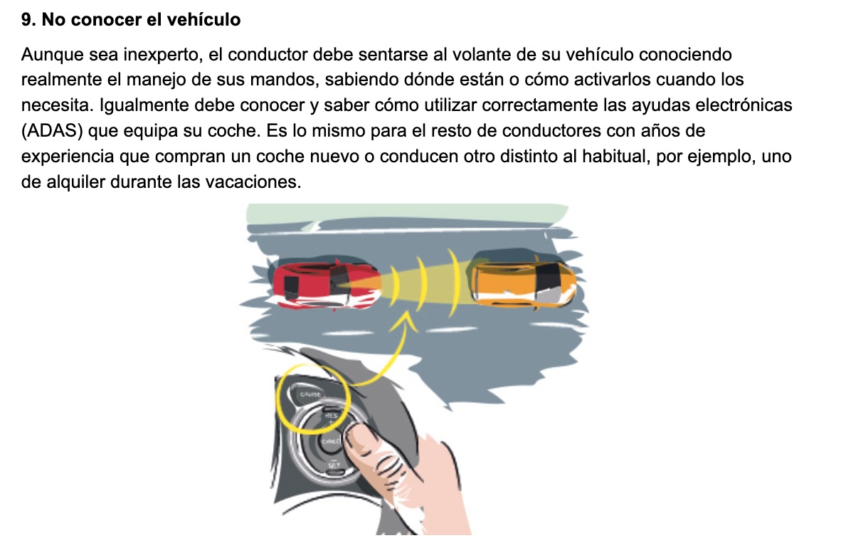 policialocalvlc's tweet image. En este artículo la @DGTes analiza los 10 errores más comunes en conductores noveles. Hoy destacamos uno de ellos:
Antes de empezar a conducir debes conocer los mandos básicos del vehículo. No investigues en marcha.
revista.dgt.es/es/educacion-f…