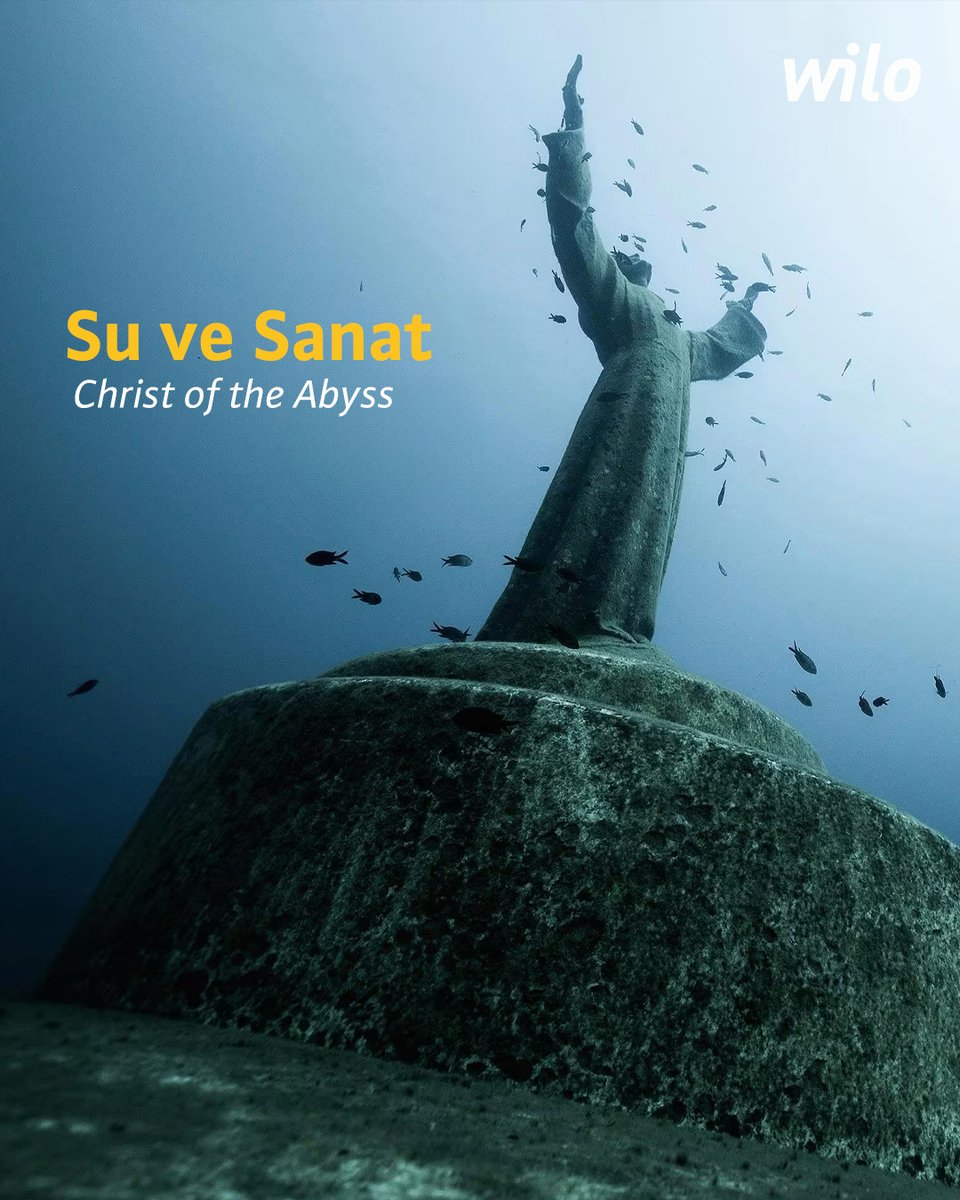 İtalya Portofino kıyılarında suyun içinde yükselen Christ of the Abyss heykeli, yaşam ve sanatı bir araya getiriyor.
Wilo olarak, suyun sürdürülebilirliğini savunurken, doğadan ilham alan sanata da değer veriyoruz. Çünkü su, hem yaşamın hem de ilhamın kaynağıdır.
