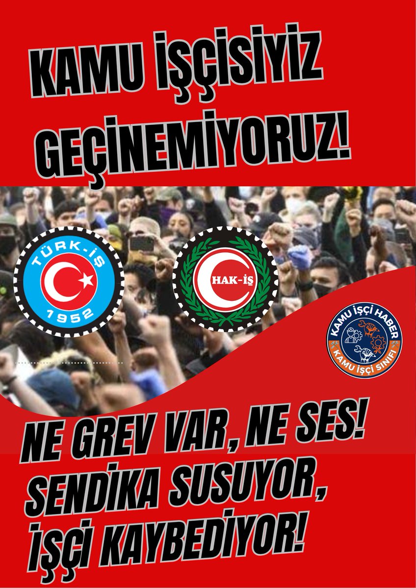 220 gündür #Kamuişçileri oyalandık, sabrettik!
%22 zam ne demek?
Sadaka mı istiyoruz biz?
Emekçiye taban ÜCRETSİZ sözleşme YOK!

📢 1.800 TL + %50 zam alınana kadar buradayız!
ARTIK YETER!
İşçiTABANSIZ SendikaKORKAK
<a href="/turkiskonf/">TÜRK-İŞ</a> 
<a href="/hakiskonf/">HAKİŞ KONFEDERASYONU</a>