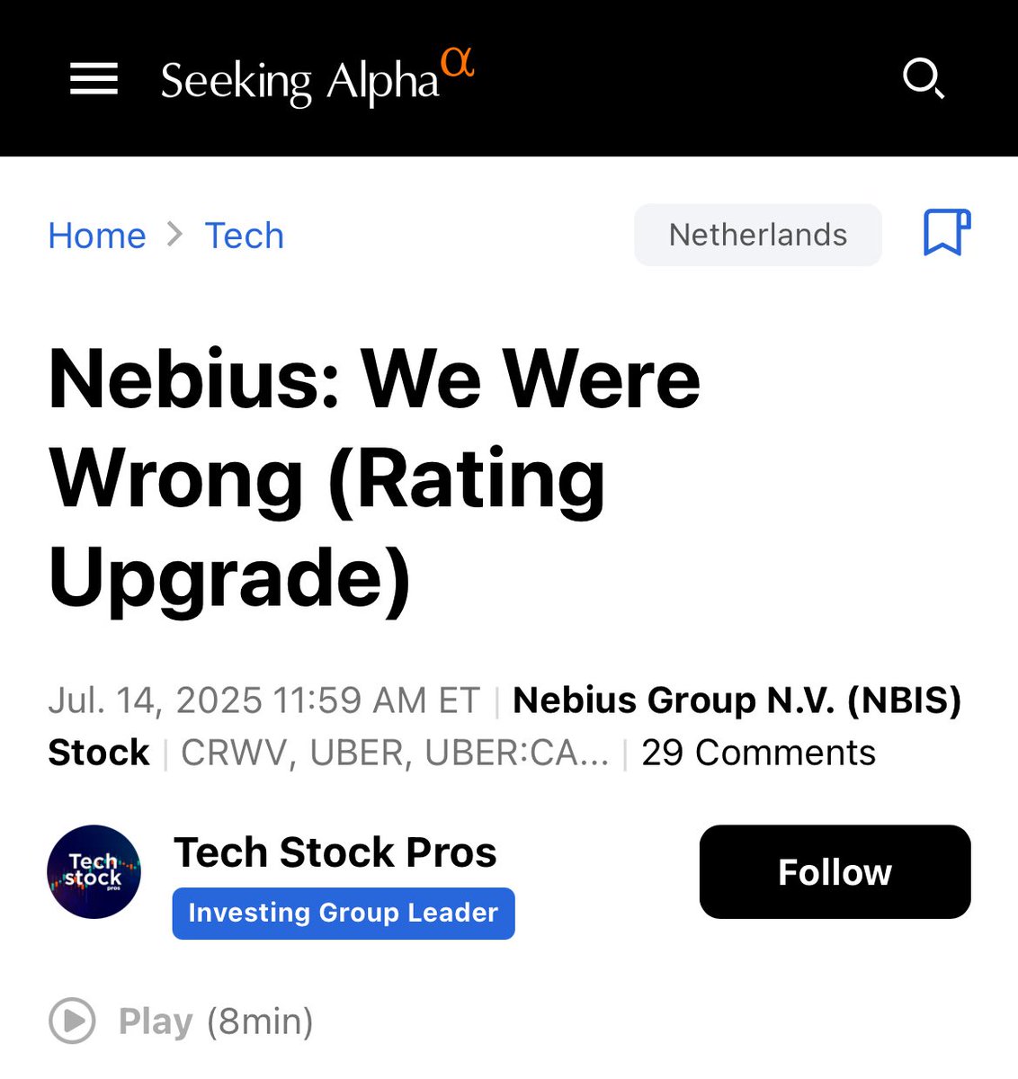 Are you telling me retail is doing it best? $NBIS