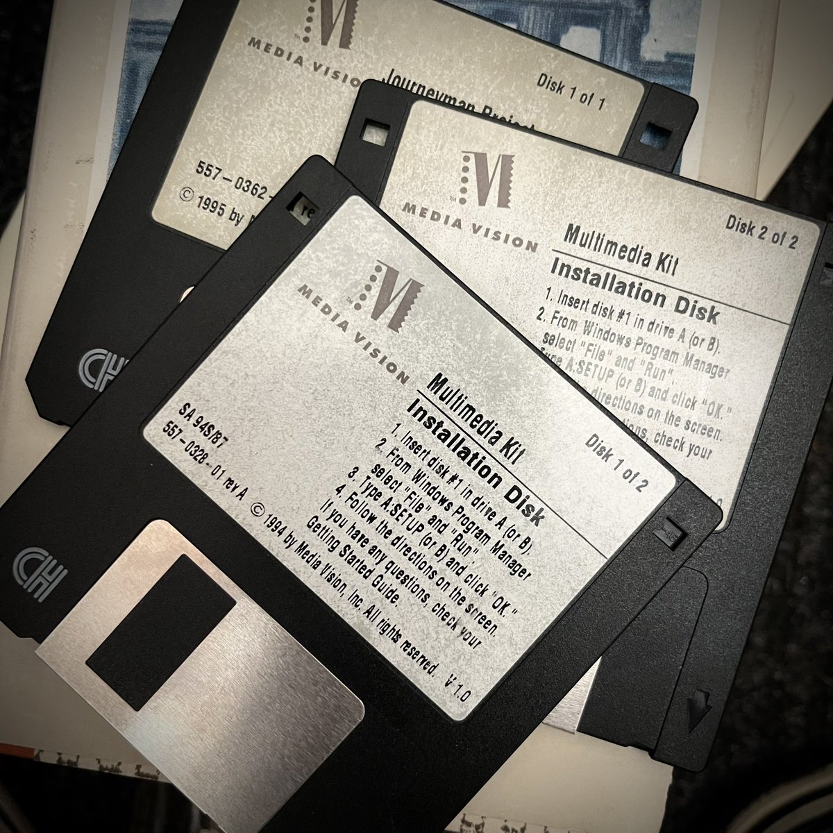 I'm cleaning out a storage room and finding advanced high-tech equipment from the past. Now I just need an equivalent of the Rosetta Stone to be able to understand what's written in these plastic things. 😉