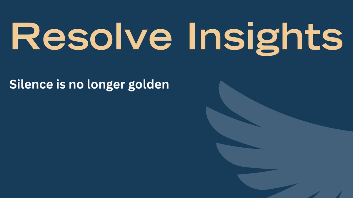 Silence is no longer golden.

Our latest insights argues that silence allows critics to control the narrative. See examples from education &amp; sugar tax debates

Read: resolvecommunications.co.za/if-youre-not-w…

#Media #PublicRelations
