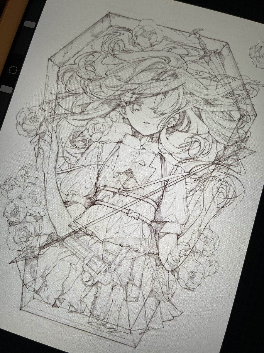 ラフもうすぐ終わる
#練習