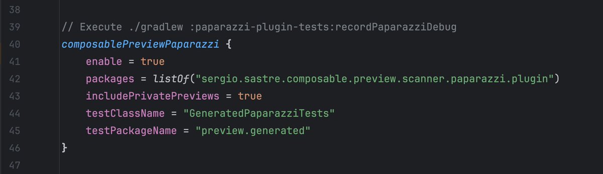 Built a Gradle plugin to auto-generate Paparazzi screenshot tests from @Preview composables with ComposablePreviewScanner!

Not published, just a showcase to avoid boilerplate in multi-module setups.
Inspired by Roborazzi, built with Firebender 🔥 

👉 github.com/sergio-sastre/…