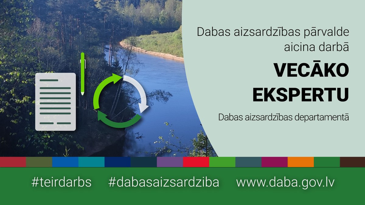 Dabas aizsardzības pārvalde (@dabadap) on Twitter photo #teirdarbsDabas aizsardzības pārvalde meklē vecāko ekspertu (pilna slodze, uz nenoteiktu laiku). Piesakies līdz 18.07.2025., sūtot CV un motivācijas vēstuli uz pasts@daba.gov.lv
ℹ️Vairāk: daba.gov.lv/lv/vakance/vec… #teirdarbsDabas aizsardzības pārvalde meklē vecāko ekspertu (pilna slodze, uz nenoteiktu laiku). Piesakies līdz 18.07.2025., sūtot CV un motivācijas vēstuli uz pasts@daba.gov.lv
ℹ️Vairāk: daba.gov.lv/lv/vakance/vec…