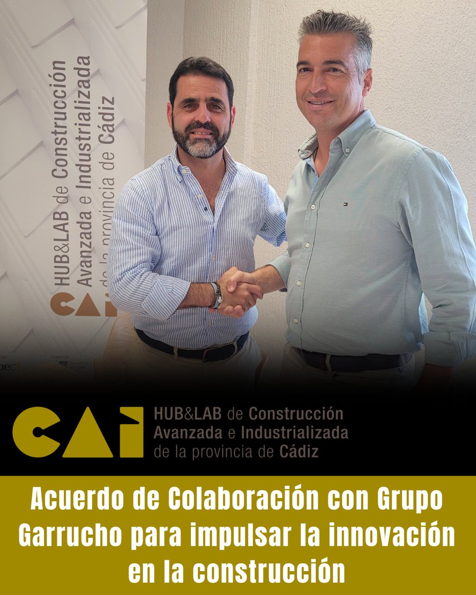 🚀 Acuerdo de Colaboración con Grupo Garrucho para avanzar en I+D+i, sostenibilidad y procesos industrializados.

Una alianza estratégica que acelera la transformación del sector desde Cádiz.

#ConstrucciónIndustrializada #HUByLAB #InnovaciónConstrucción #FAEC #GrupoGarrucho